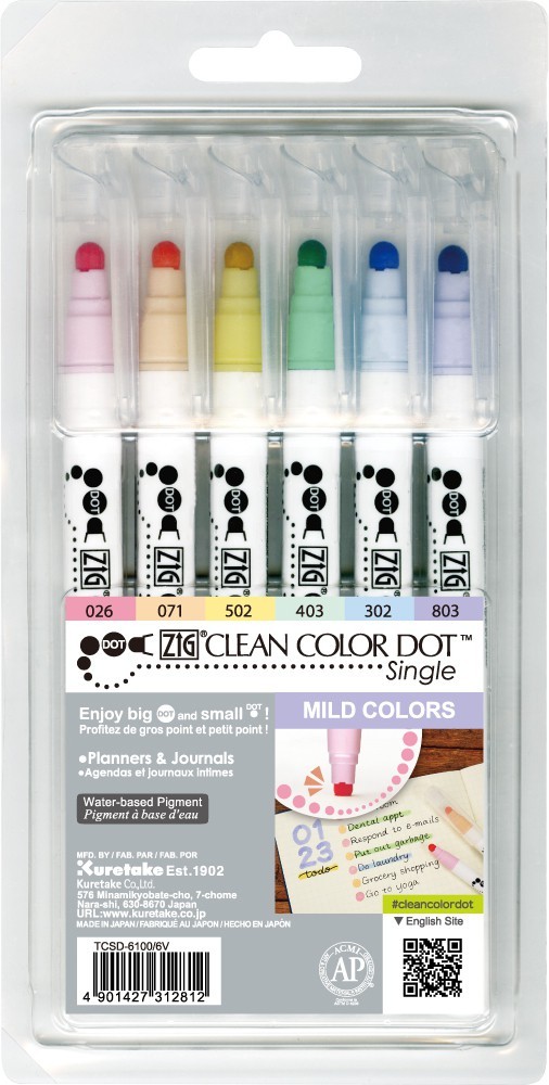 Kuretake ZIG Clean Color Dot Marker Doodle Pen Metallic Art 