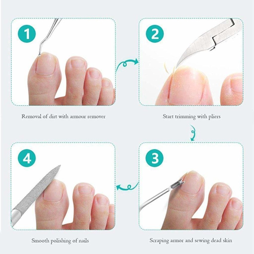 maycreate Ingrown Toenail Clippers for Ingrown or Thick Toenails, 9PCS  Stainless Steel Toe Nail Clipper for Men & Seniors, Professional Pedicure  Clippers Kit with Nail File - Price in India, Buy maycreate