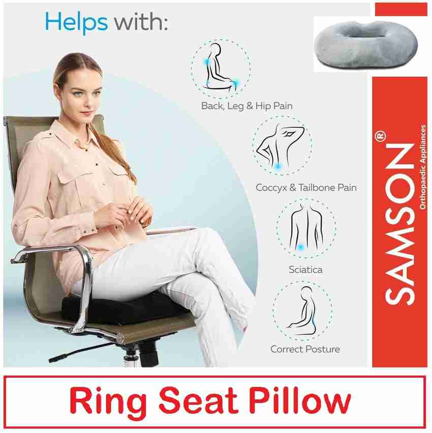 SAMSON Round Ring Seat Pillow for Sciatica Tailbone Hemorrhoid Back Pain Unisex Back Lumbar Support Buy SAMSON Round Ring Seat Pillow for Sciatica Tailbone Hemorrhoid Back Pain Unisex Back Lumbar Supp...