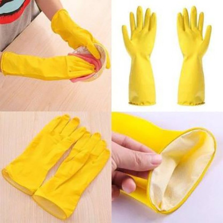 Safies Yellow Rubber Safety Hand Gloves For Men & Women For Outdoor  Protection Pack of 1 Pair L Rubber Safety Gloves Price in India - Buy  Safies Yellow Rubber Safety Hand Gloves