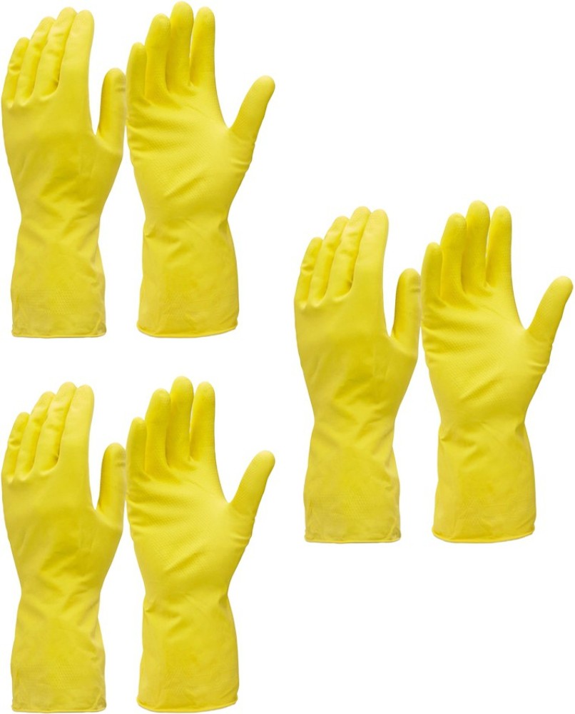 Safies Yellow Rubber Safety Hand Gloves For Men & Women For Outdoor  Protection Pack of 3 Pairs. S Rubber Safety Gloves Price in India - Buy  Safies Yellow Rubber Safety Hand Gloves