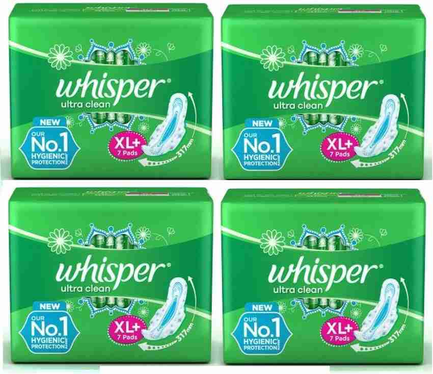 Buy Whisper Sanitary Pads Ultra Night Wings Xl+ 30Pc Online at Best Prices