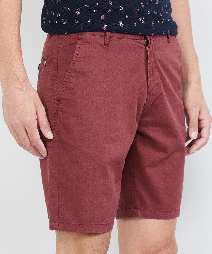 Mens red best sale chino shorts