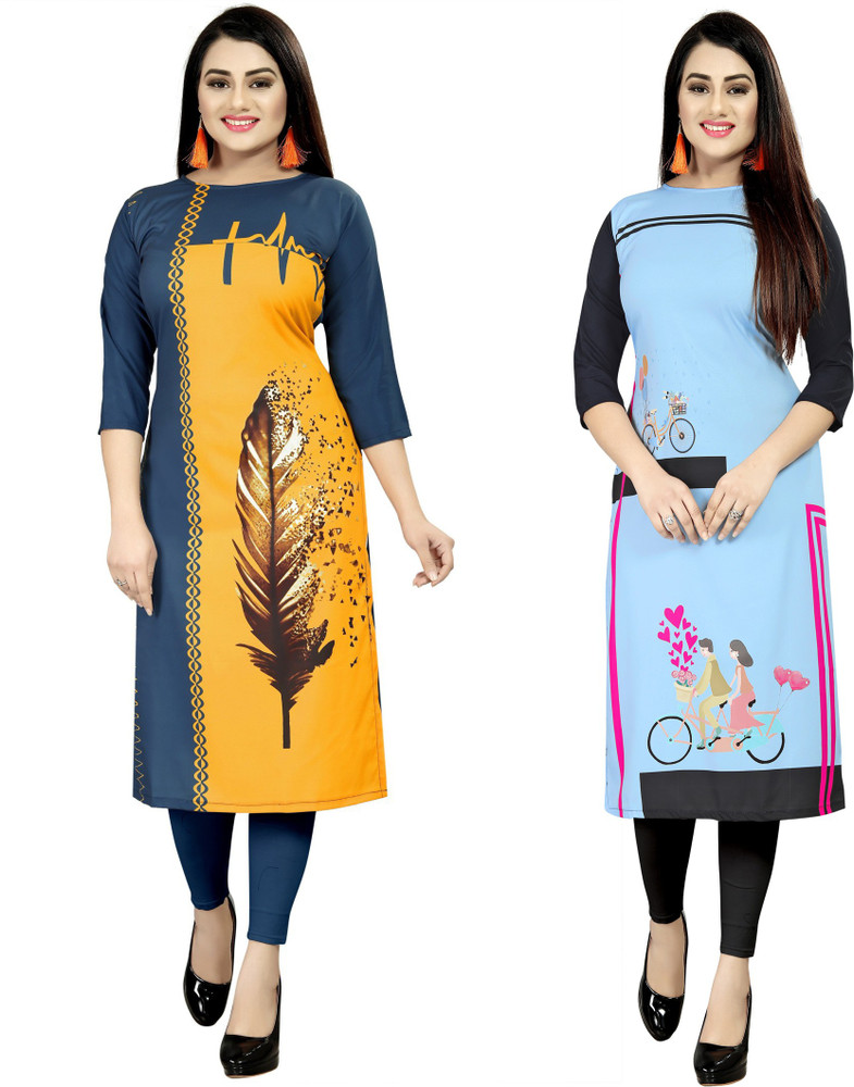 7800 GROUP Women Printed A line Kurta Buy 7800 GROUP Women