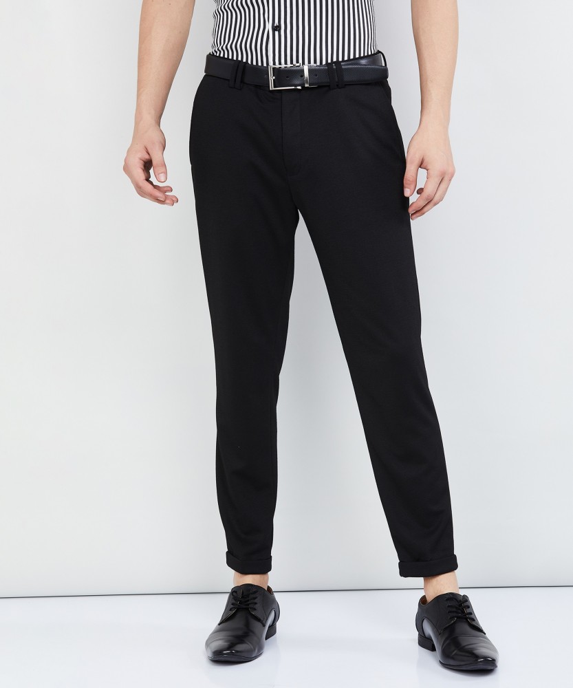 MAX Slim Fit Men Black Trousers  Buy MAX Slim Fit Men Black Trousers  Online at Best Prices in India  Flipkartcom