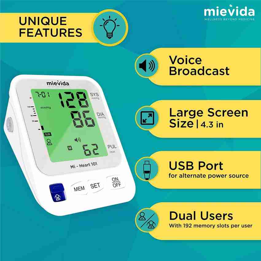 Mievida Mi Heart 101 Fully Automatic Digital Blood Pressure