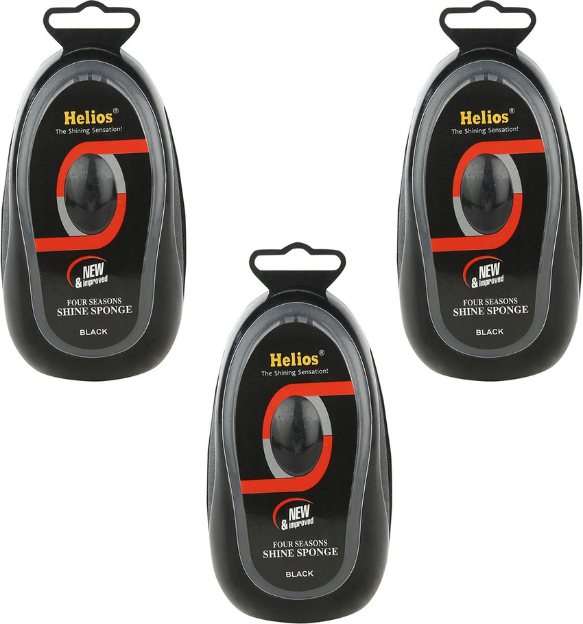 Helios Pack of 3 Shoe Shine Sponge For All Type of Leather Black Shiner Price in India Buy Helios Pack of 3 Shoe Shine Sponge For All Type of Leather Black Shiner online at Flipkart