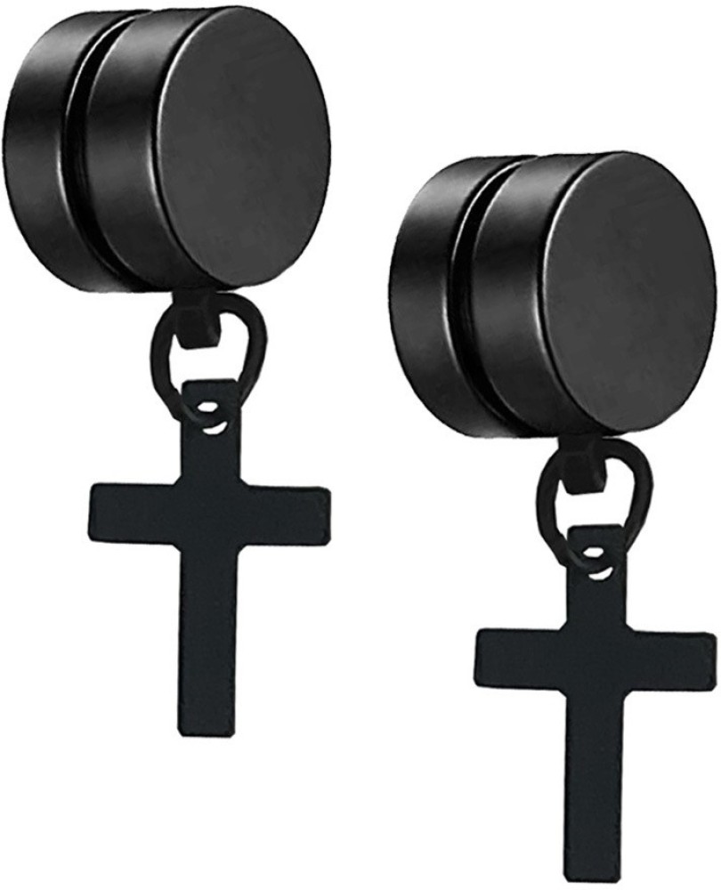 10 Pairs Magnetic Stud Earrings For Men Stainless Steel Magnetic Earrings,  Non-piercing Cross Dangle Hoop Earrings | Fruugo NO