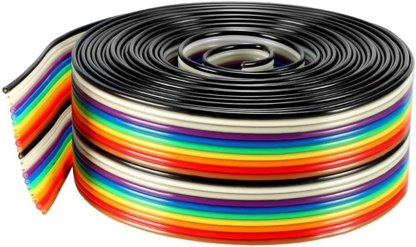 Flat Rainbow Ribbon Cable , 1.27mm Dupont Ribbon Cable 20 Pins