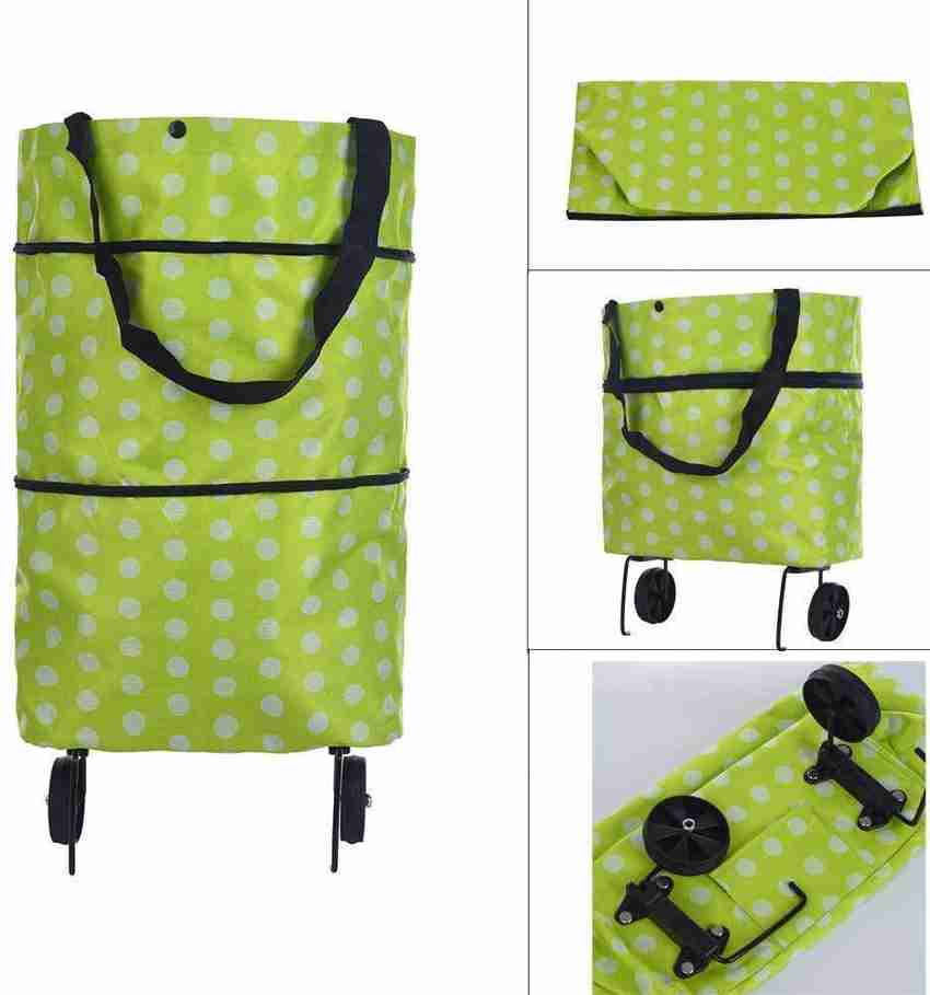 Global Enterprize Foldable Shopping Trolley Bag for Vegetables and