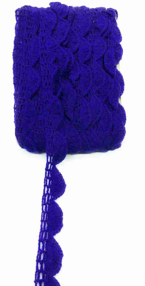 Kavmart KAV7359-BLUE 1INCH COTTON WOOL YARN PANKHI LACE (9METERS)BLUE Lace  Reel Price in India - Buy Kavmart KAV7359-BLUE 1INCH COTTON WOOL YARN  PANKHI LACE (9METERS)BLUE Lace Reel online at