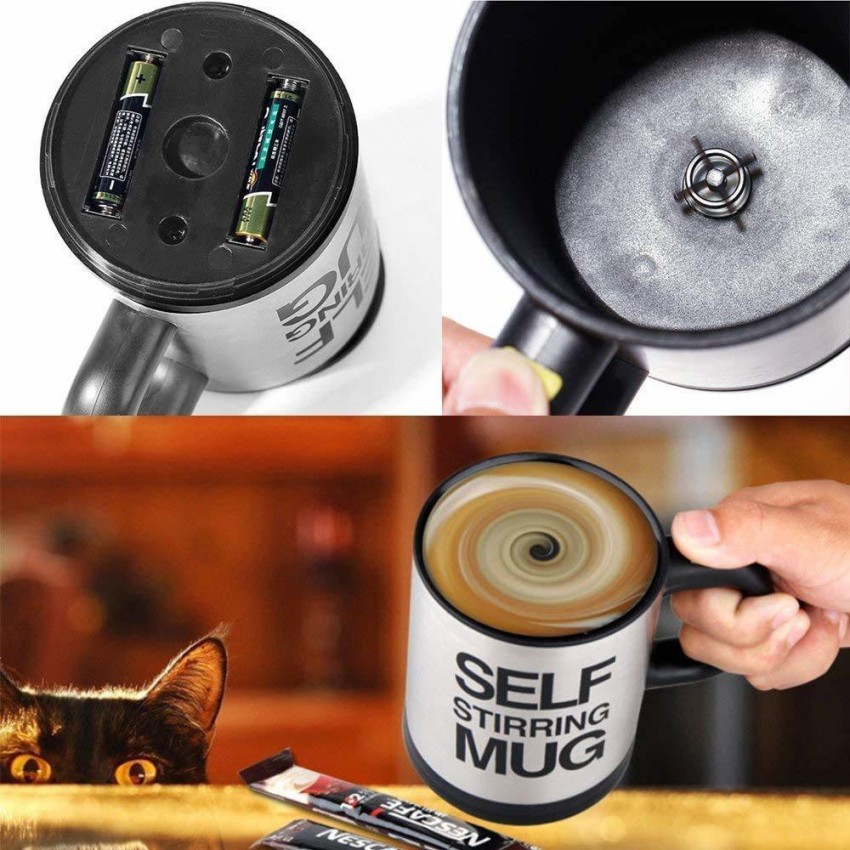 350ml Auto Self Stirring Mug Coffee Self Mixing Cup Electric Stainless  Steel