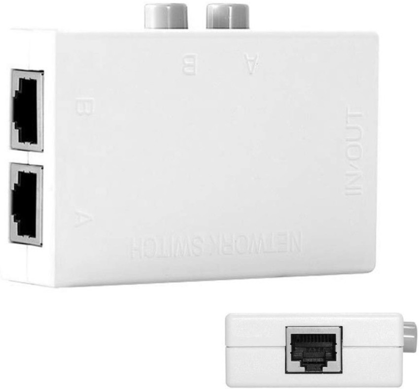 Statusbright 2 in 1 Out 2 Ports Rj45 LAN Cat Network Switch Selector  Internal External Networking Switcher Splitter Box Network Switch -  Statusbright 