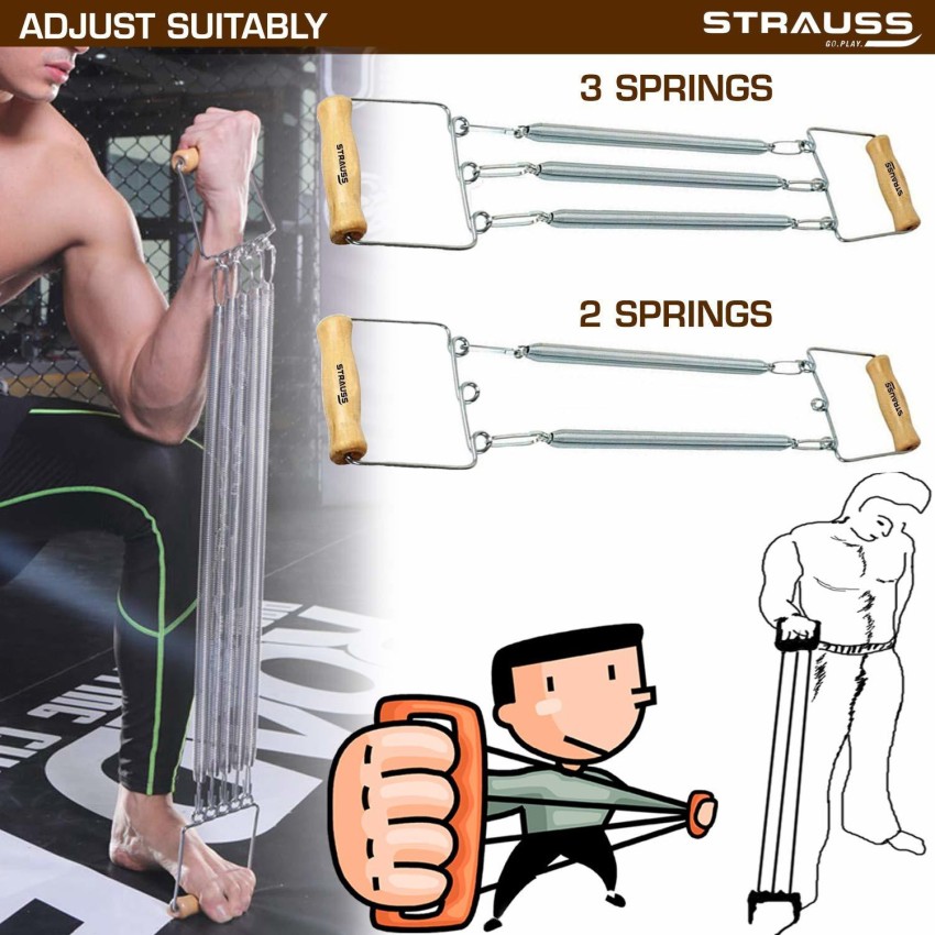 Strauss Chest Expander 3 Springs Resistance Tube - Buy Strauss Chest  Expander 3 Springs Resistance Tube Online at Best Prices in India - Fitness