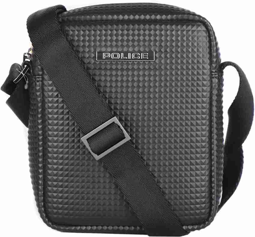 POLICE Black Sling Bag Pyramid Cross Body Bag Small Black Black Price in India Flipkart