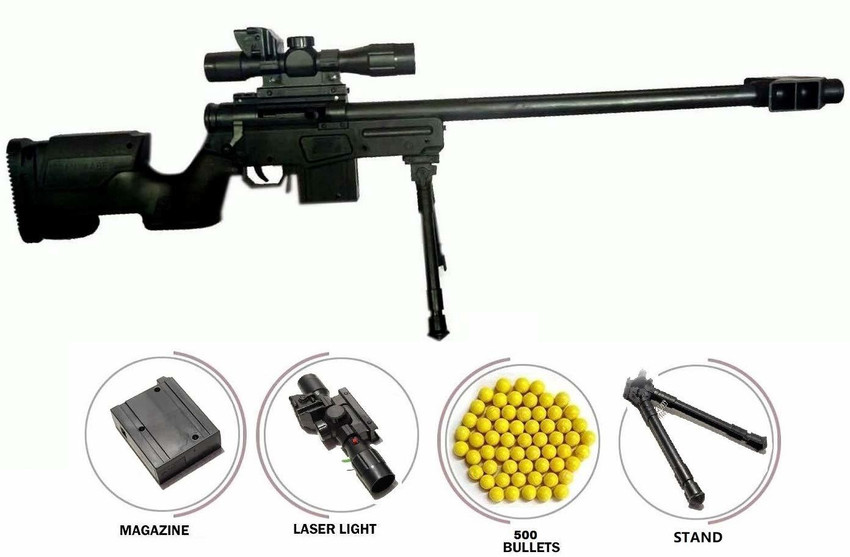 dharti enterprise AWM M24 Toy Gun with Bb Bullet Blaster Mode Sniper Gun  Toy - 74 cm PUBG AWM Gun Toy with Laser Traget Guns & Darts - AWM M24 Toy  Gun with Bb Bullet Blaster Mode Sniper Gun Toy - 74 cm PUBG AWM Gun Toy  with Laser Traget 