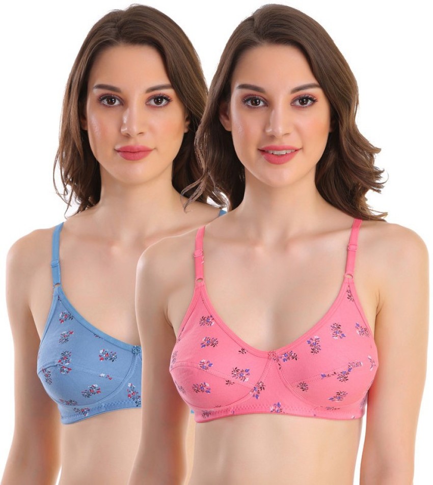 Buy online Blue Cotton Blend Regular Bra from lingerie for Women by Pooja  Ragenee for ₹250 at 25% off