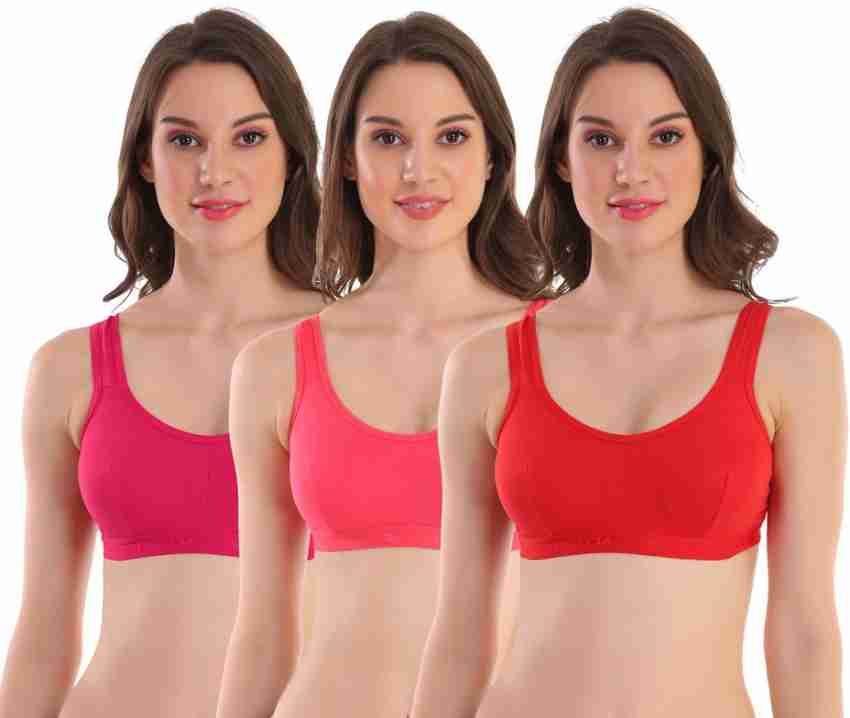 Buy POOJA RAGENEE Pack Of 3 Full Coverage Non Wired Lightly Padded