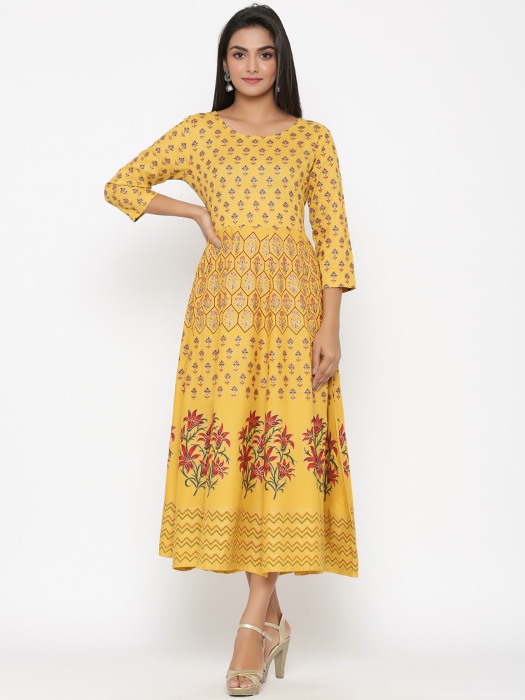 Yellow kurtis in on sale flipkart