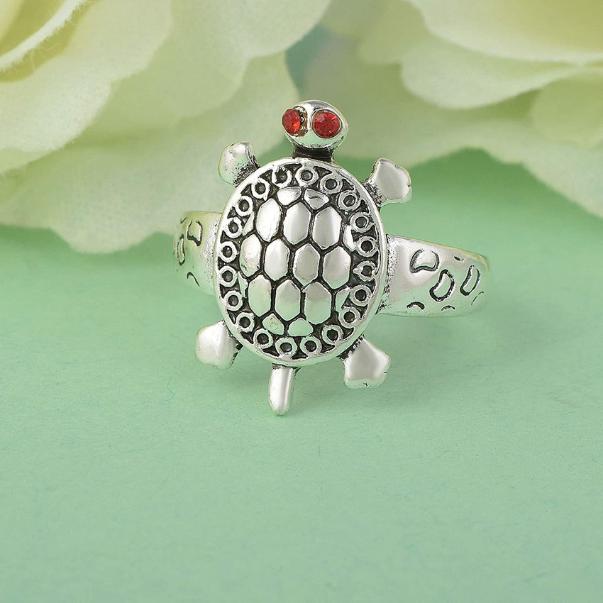 Pure silver tortoise discount ring price