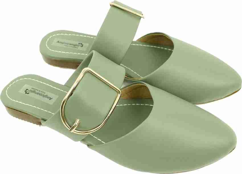 ANGLOPANGLO Victoria Green Bellies For Women Buy ANGLOPANGLO