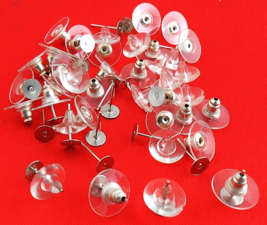 1000/500Pcs Soft Silicone Rubber Clear Earring Back Stoppers For Stud  Earrings DIY Jewelry Making Earring