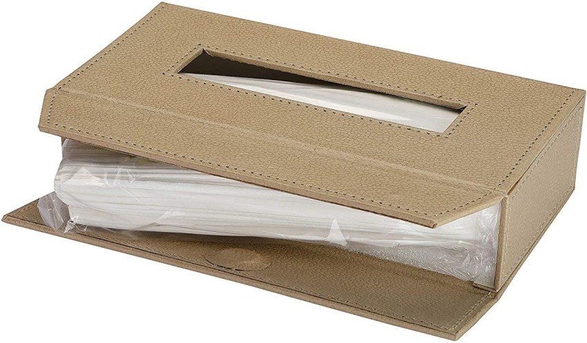 AuTO ADDiCT Car Tissue Box Paper Tissue Holder Beige with 200