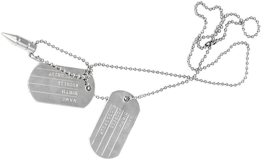 Military dog sales tag chain
