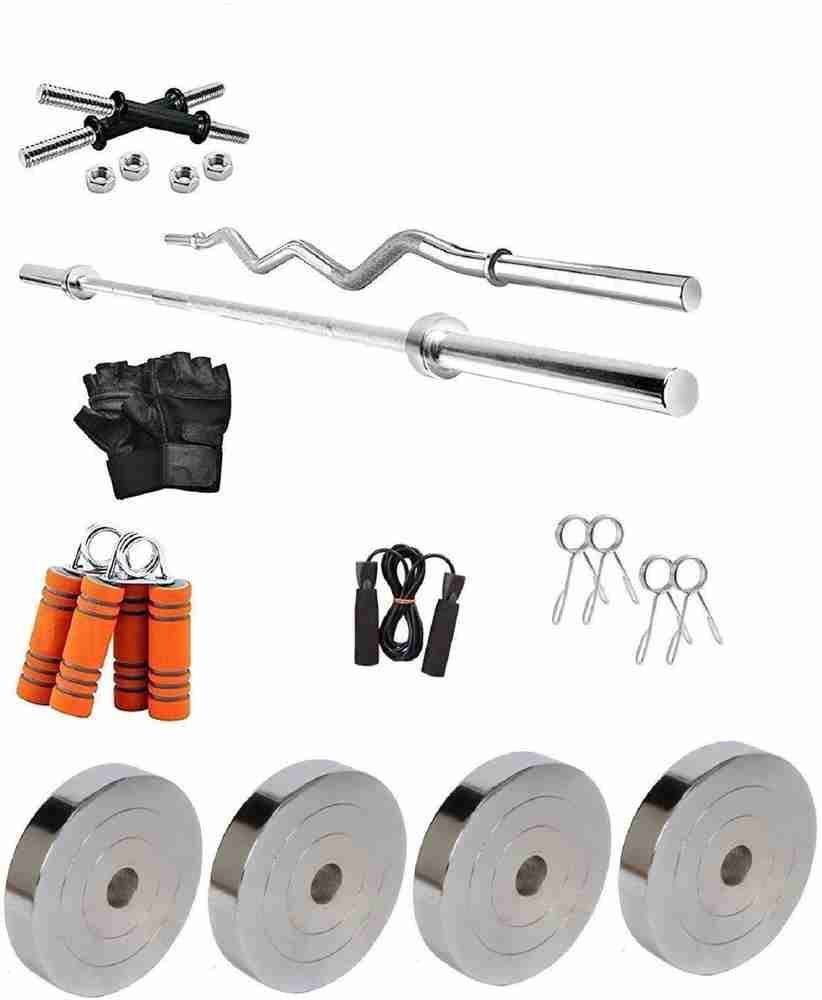 RIO PORT 200 kg 200 KG PLATES STEEL GYM SET Home Gym
