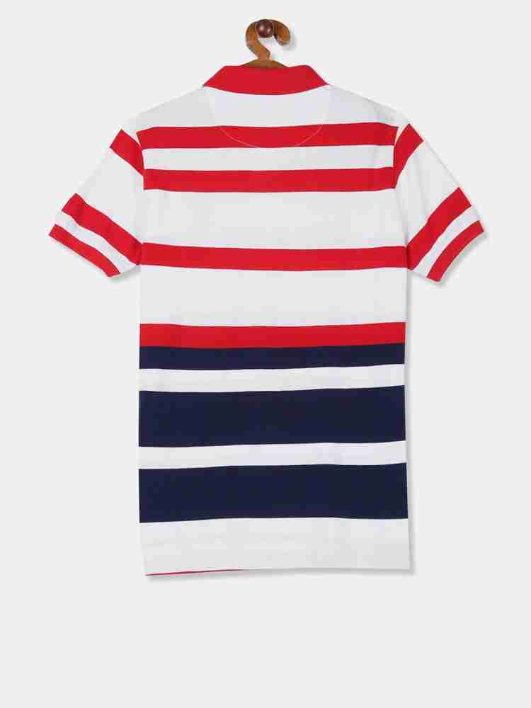 LAPASA Set of 4 Unisex Spring/Summer T-Shirts for Children Boys and Girls  100% Cotton Plain Colour Short Sleeve Crew Neck Unisex, Pocket Blue,  White/Navy Striped, Red/Navy Stripe, Grey & Yellow : 