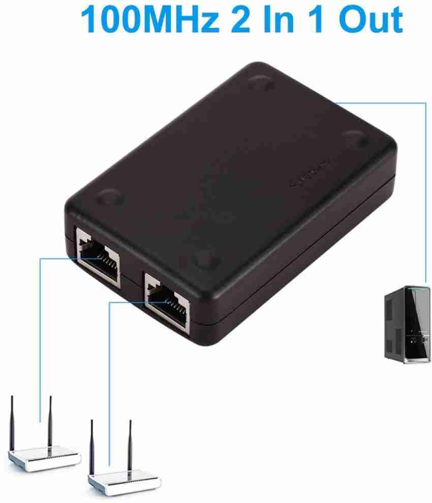 2 Port Rj45 Lan Cat6 Network Switch Selector 1000mbps 2 In 1 Out/1 In 2 Out  Internal External Network Switcher Splitter - Network Switches - AliExpress