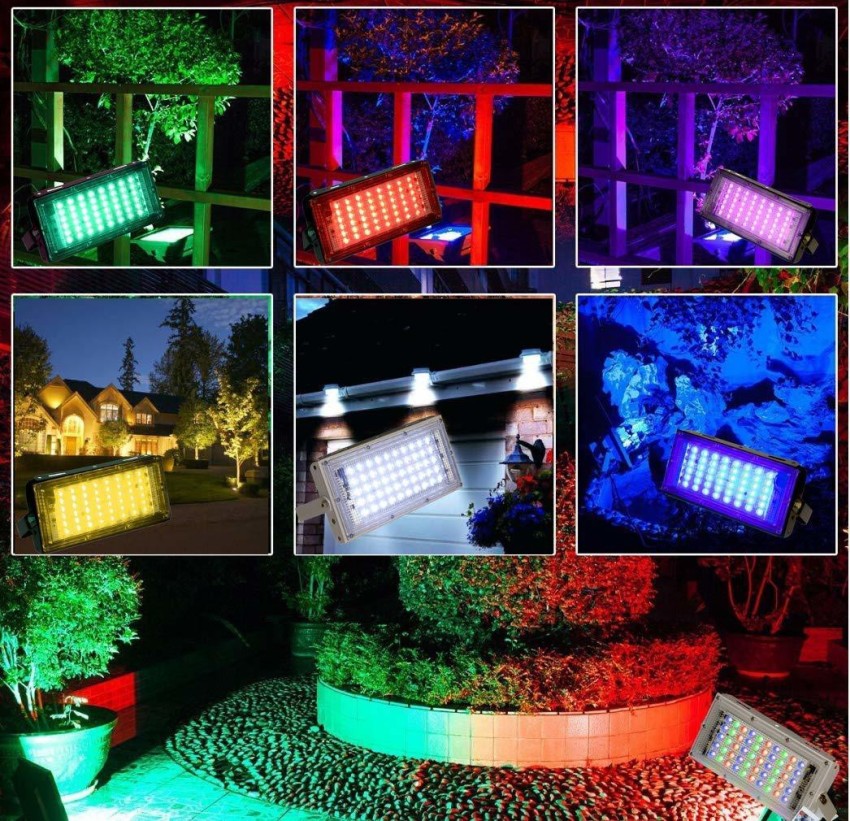 Hiru LED BRICK LIGHT - 2Pcs RED & BLUE 50W LED Brick Light (Mini Party  Light) Flood Light Outdoor Lamp Price in India - Buy Hiru LED BRICK LIGHT -  2Pcs RED