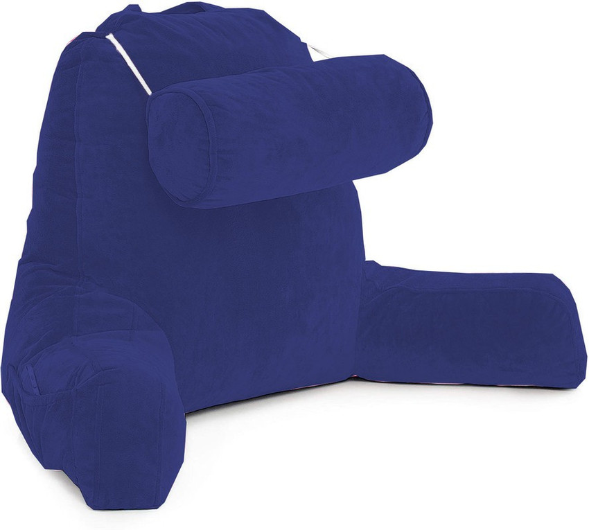 Navy blue bed online rest pillow