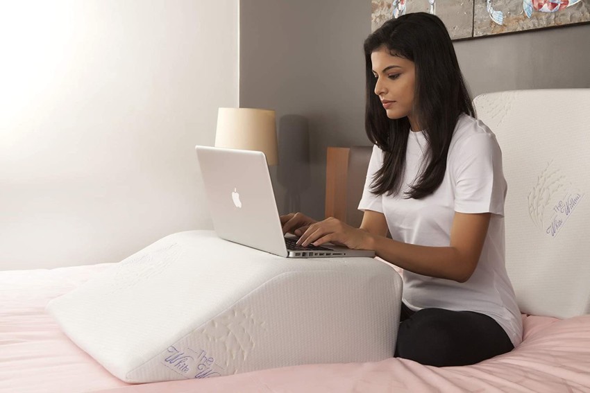 High resilient Platform Wedge Memory Foam pillow for leg pain-The White  Willow.