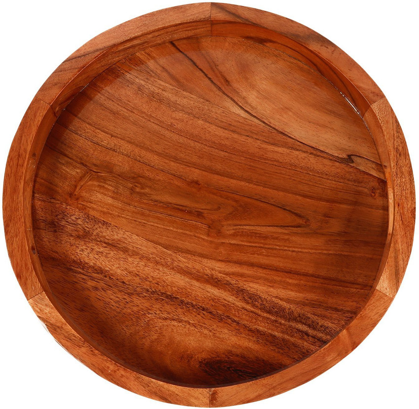 Wood serving tray round deals