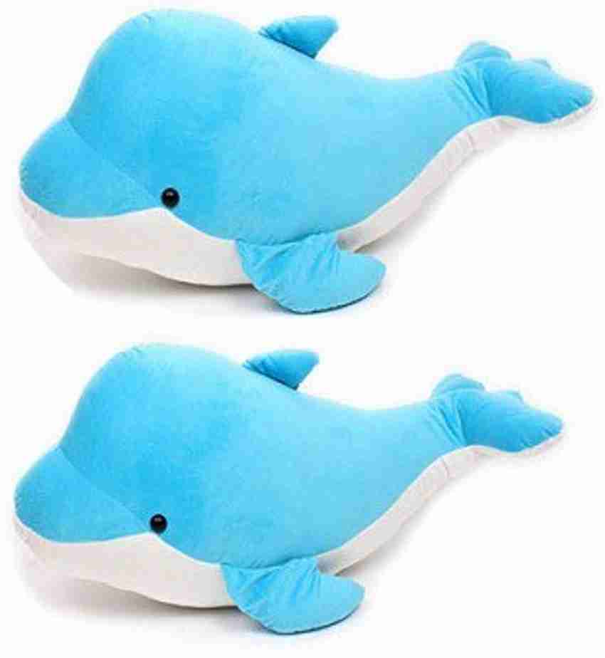 Decent pack of 2 Cute 40cm Colorful Stuffed Dolphin Fish Doll Soft