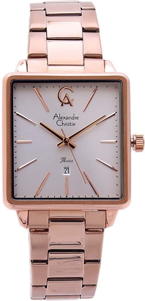 Alexandre Christie Gold Square Dial Analog Watch for Men s 2824LDBRGSL Analog Watch For Men Buy Alexandre Christie Gold Square Dial Analog Watch for Men s 2824LDBRGSL Analog Watch For Men