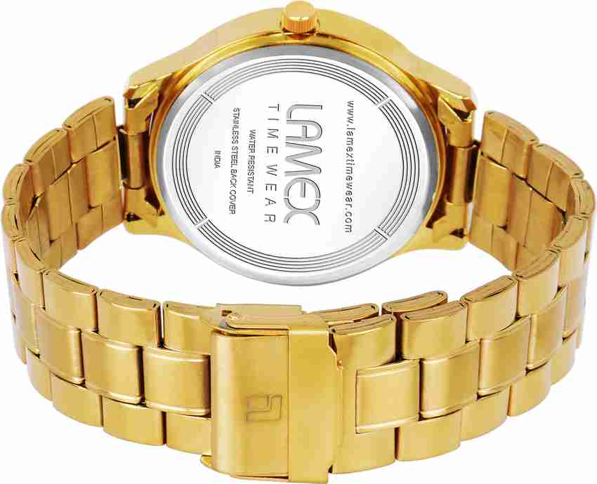 LAMEX Analog Watch For Men Buy LAMEX Analog Watch For Men 7653 MILANODLX GOLD GOLD Online at Best Prices in India Flipkart