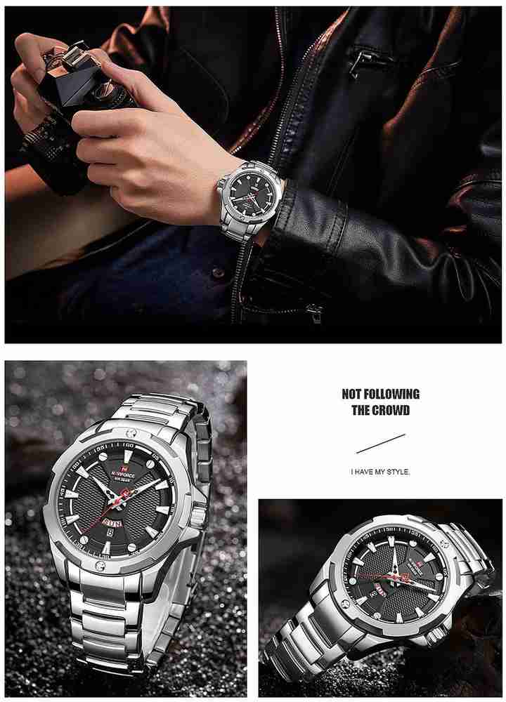 NAVIFORCE NF9161 Silver NF9161 Analog Watch For Men Buy NAVIFORCE NF9161 Silver NF9161 Analog Watch For Men NF9161 Silver Online at Best Prices in India Flipkart