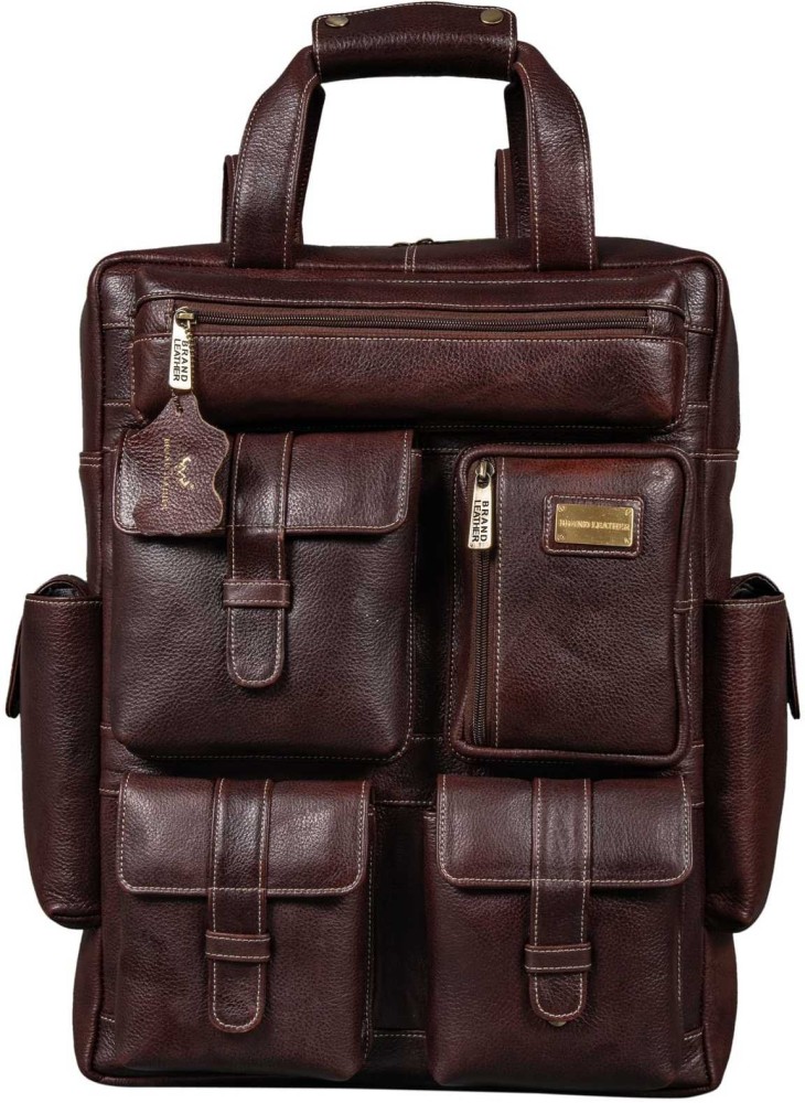 100 leather online backpack