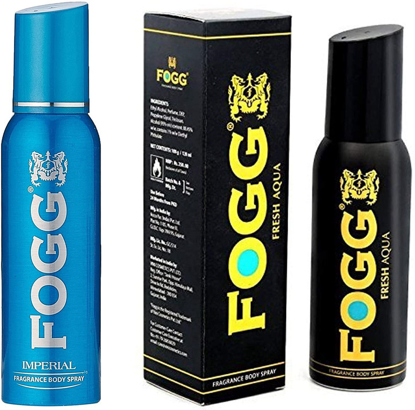 FOGG Sprays Fragrance Imperial Fresh Aqua Black pk of 2 Body