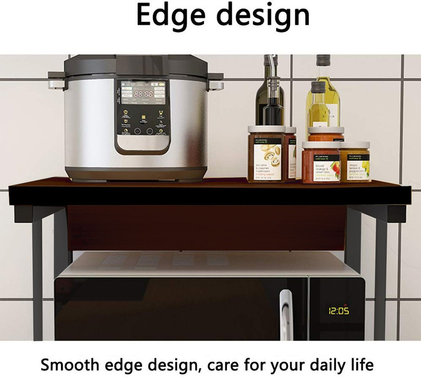 KAWACHI Cutlery Kitchen Rack Wood Carbon Steel Microwave Stand