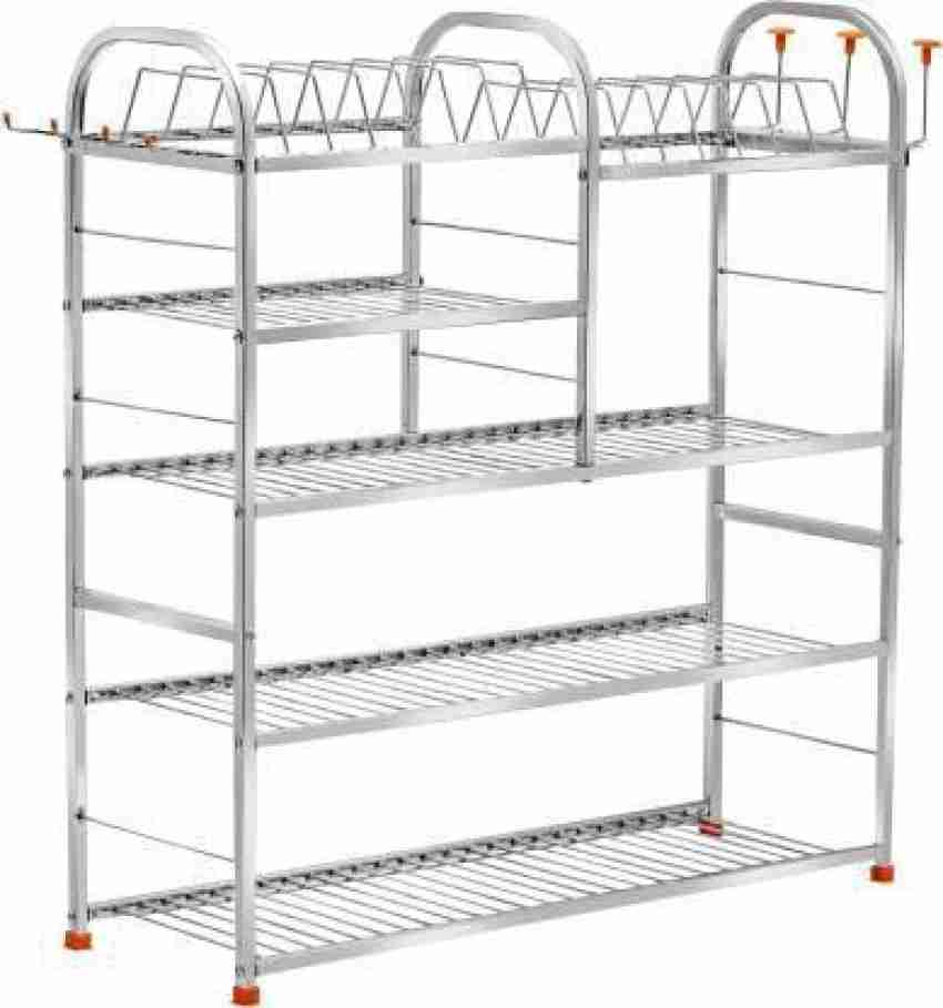 AVAIL Utensil Kitchen Rack Steel Stainless Steel 5 Shelf Wall Mount Kitchen  Racks- (31x30 Inches) Price in India - Buy AVAIL Utensil Kitchen Rack Steel  Stainless Steel 5 Shelf Wall Mount Kitchen