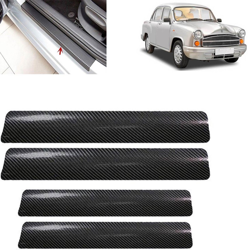 4pcs/lot car stickers carbon fiber car doors protection kick cover