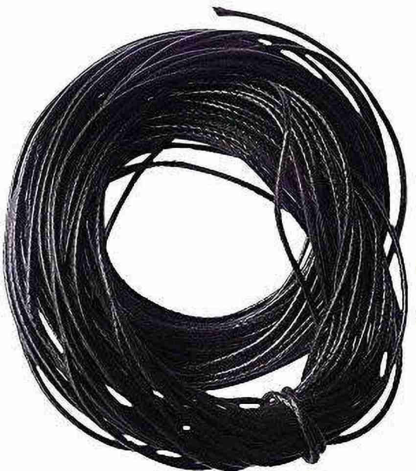 ZILZAA 4 mm Nylon Thread/Cord for Macrame Craft and DIY Project (BLACK, 50  MTR)