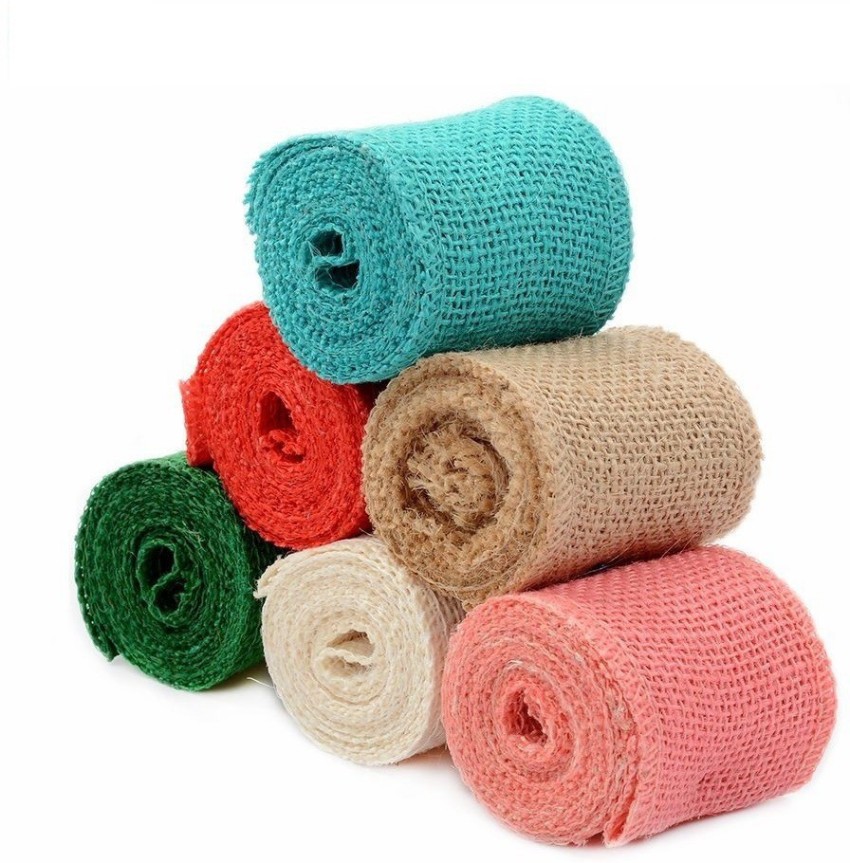 12 Wide Natural Burlap Fabric Roll Diy Material Solid Color