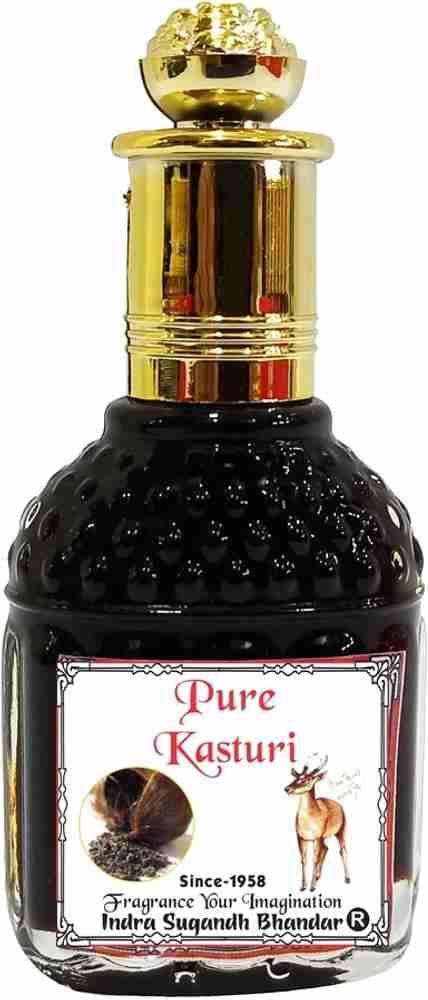 INDRA SUGANDH BHANDAR Real Pure Kasturi Deer Musk 24 Hours Freshness Long Lasting Fragrance Herbal Attar