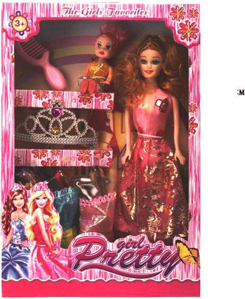 AS TRADERS FASHIONABLE PRETTY DOLL DOLL SET DRESSES SHOES