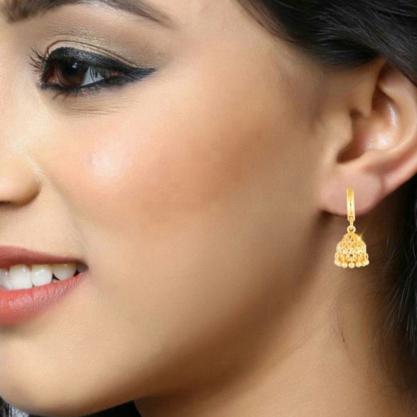 RK GOLD Traditional South Indian hish Finish Quality Gold plated Temple Jhumka  Bali Jhumki Earrings for women  girls