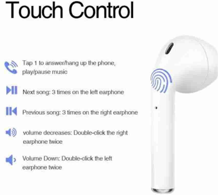 TWS i12 Sensor Touch Wireless Bluetooth V5.0 Charging Dock White